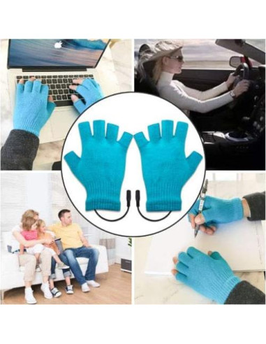 Guantes Calentados USB para Hombre y Mujer - Mitones Calientes
