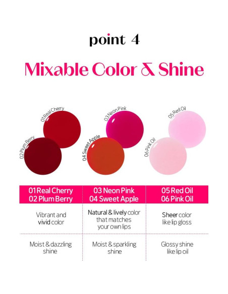 ETUDE Dear Darling Oil Tint Cereza Real 4.2g - Aceite Labial Hidratante ETUDE Dear Darling Oil Tint Cereza Real 4.2g - Aceite Labial Hidratante