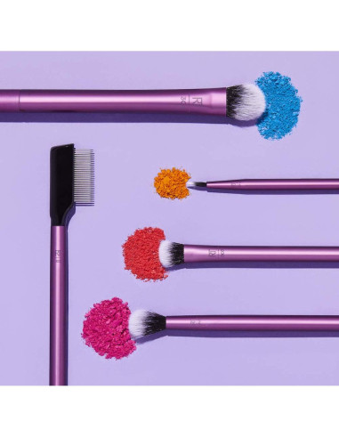 Set de Pinceles para Ojos Real Techniques - 6 Piezas Morado