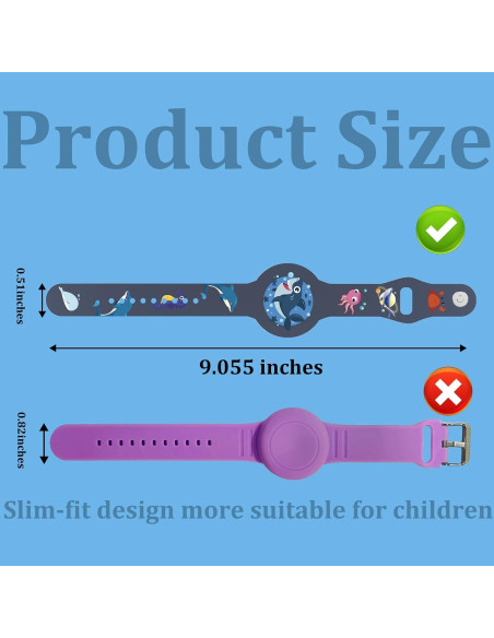 Pulseras de Silicona para Air Tag Niños - 2 Piezas Verde y Azul Pulseras de Silicona para Air Tag Niños - 2 Piezas Verde y Azul