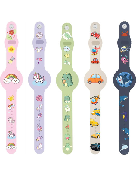 Pulseras de Silicona para Air Tag Niños - 2 Piezas Verde y Azul Pulseras de Silicona para Air Tag Niños - 2 Piezas Verde y Azul