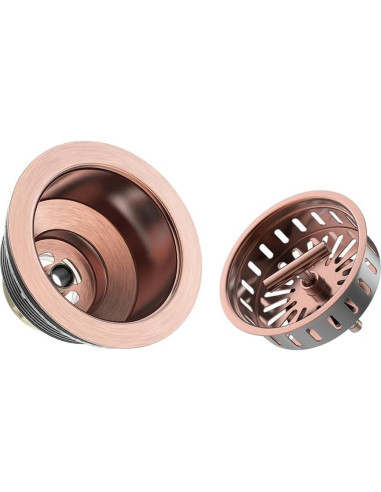 Desagüe de fregadero KONE 3.5" acero inoxidable cobre antiguo