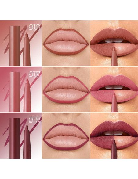 Set de Lápices Labiales Mate LANGMANNI 12 Colores 0.28g Set de Lápices Labiales Mate LANGMANNI 12 Colores 0.28g