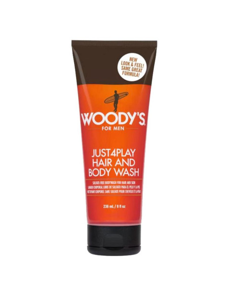 Gel de Ducha Woody's Just4Play 236 ml - Sin Sulfatos, Hidratante Gel de Ducha Woody's Just4Play 236 ml - Sin Sulfatos, Hidratante