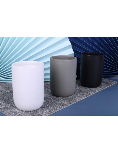 Soporte de Cepillos de Dientes Cerámico CAZAGA Negro 11 cm