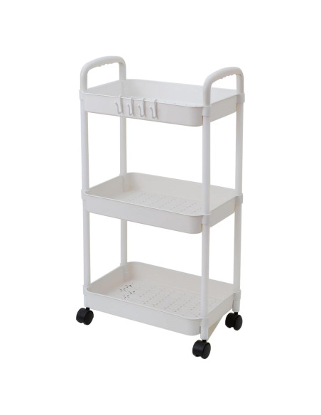 Carro Rodante de Almacenamiento Gagee 3 Niveles Blanco Carro Rodante de Almacenamiento Gagee 3 Niveles Blanco