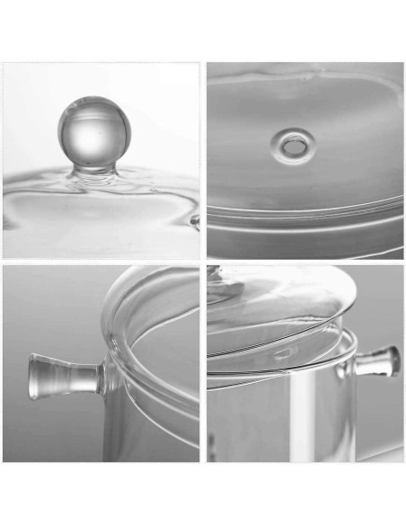 Cacerola de Vidrio Borosilicato Miecux 1.5L con Tapa Cacerola de Vidrio Borosilicato Miecux 1.5L con Tapa