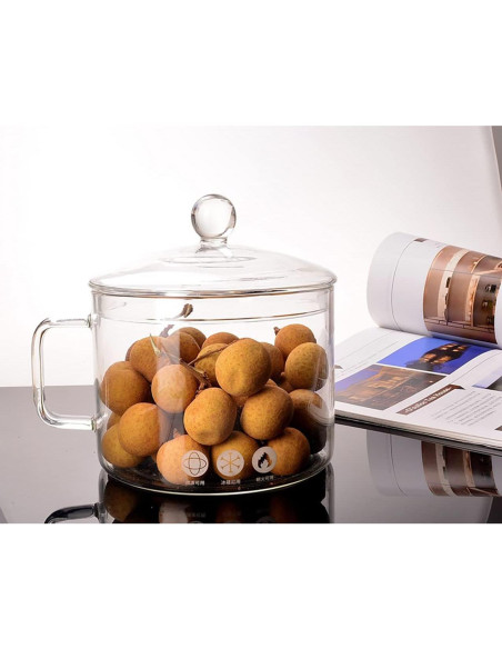 Cacerola de Vidrio Borosilicato Miecux 1.5L con Tapa Cacerola de Vidrio Borosilicato Miecux 1.5L con Tapa