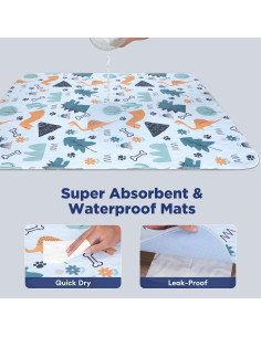 Almohadillas Lavables para Perros FURTIME 86.36x91.44cm 2 Paquetes 2