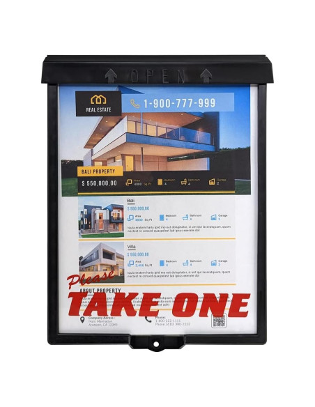 Caja de Folletos Inmobiliarios Mediz con Cierre Rápido 33x23.5 cm Caja de Folletos Inmobiliarios Mediz con Cierre Rápido 33x23.5 cm
