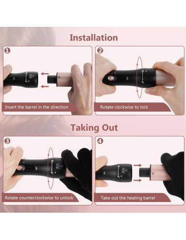 Rizador de Cabello 5 en 1 LAYADO con Barriles Intercambiables