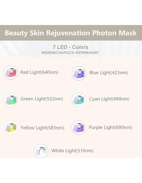 Máscara Facial LED Fxtiaa JY-A025 7 en 1 Cuidado de Piel Máscara Facial LED Fxtiaa JY-A025 7 en 1 Cuidado de Piel
