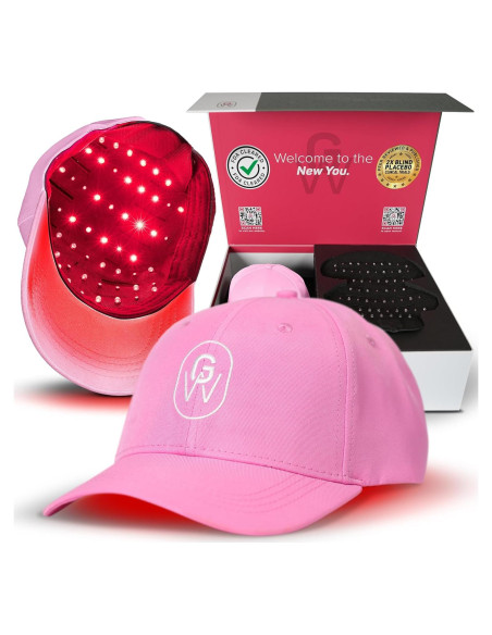 Gorro de Crecimiento Capilar GroWell - Luz Roja LED Rosa Gorro de Crecimiento Capilar GroWell - Luz Roja LED Rosa