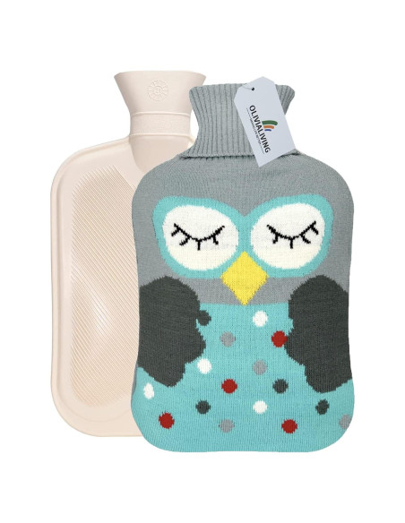 Bolsa de Agua Caliente OliviaLiving 2L con Funda Tejido Bolsa de Agua Caliente OliviaLiving 2L con Funda Tejido