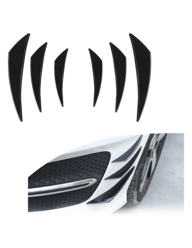 Kit 6 Canards Spoiler Coche Jewkot KOTZST902BL-6PS Negro