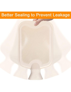 Bolsa de Agua Caliente OliviaLiving 2L con Funda Tejido 2