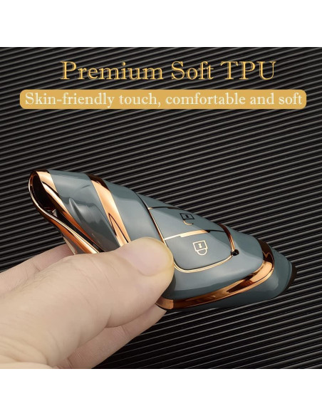 Funda de Llave Toyota Camry RAV4 Highlander Cacacar TPU Negro Funda de Llave Toyota Camry RAV4 Highlander Cacacar TPU Negro