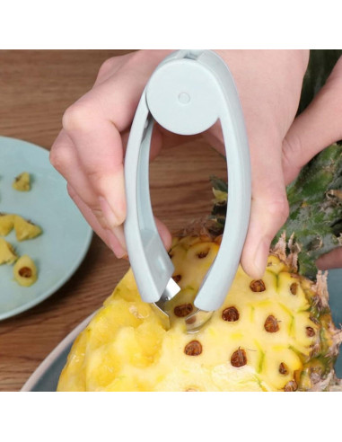 Cortador y Descorazonador de Piña Cunyuer Azul 12 cm Acero Inoxidable