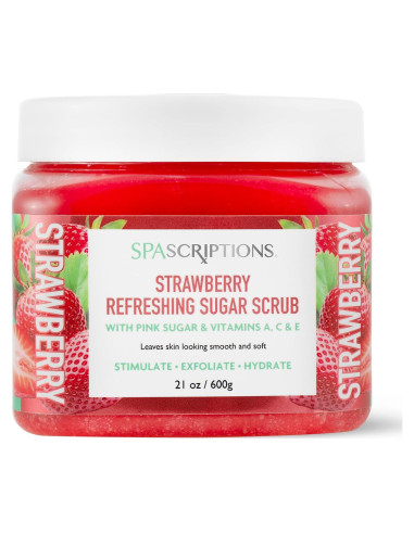 Exfoliante Corporal Spascriptions Fresa y Azúcar Rosa 595 g