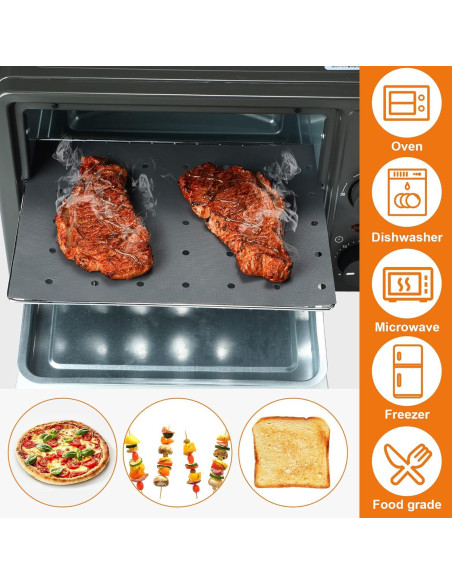 Paquete de 6 forros reutilizables para horno tostador Yetene 22.86x27.94cm Paquete de 6 forros reutilizables para horno tostador Yetene 22.86x27.94cm