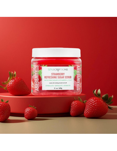 Exfoliante Corporal Spascriptions Fresa y Azúcar Rosa 595 g