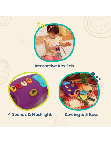 Llaves de Juguete B. Toys FunKeys con Sonidos y Linterna