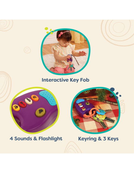 Llaves de Juguete B. Toys FunKeys con Sonidos y Linterna Llaves de Juguete B. Toys FunKeys con Sonidos y Linterna