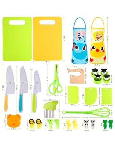Set de Cocina Montessori para Niños GWAWA - 30 Piezas