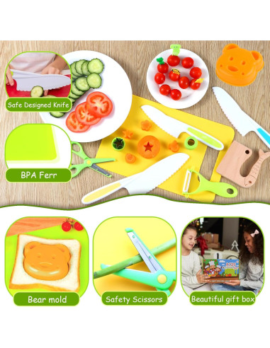 Set de Cocina Montessori para Niños GWAWA - 30 Piezas