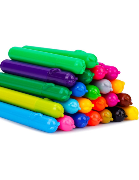 Marcadores Lavables Amazon Basics 24 Colores Punta Redonda Marcadores Lavables Amazon Basics 24 Colores Punta Redonda