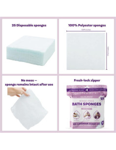 Toallitas de Baño Sin Enjuague Scrubzz Lavanda 25 Unidades 2