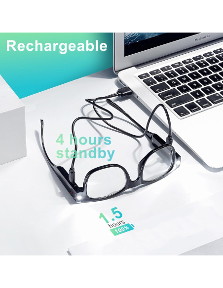 Gafas de lectura SKYWAY con luz LED recargable 1.5x Gafas de lectura SKYWAY con luz LED recargable 1.5x