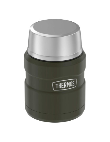 Termo Aislado THERMOS 0.45L Verde Militar con Cuchara