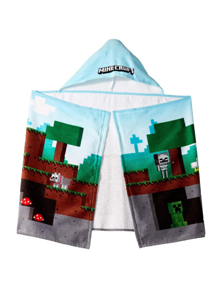 Toalla con Capucha Jay Franco Minecraft 129.5x58.4cm Algodón Azul Toalla con Capucha Jay Franco Minecraft 129.5x58.4cm Algodón Azul