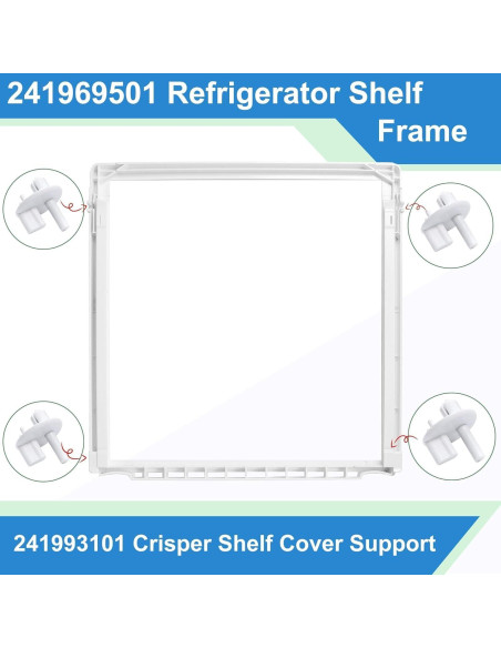 Marco de Estante de Refrigerador Frigidaire 241969501 MIFLUS Marco de Estante de Refrigerador Frigidaire 241969501 MIFLUS