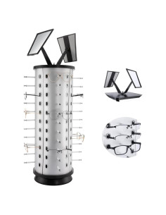 Soporte de Exhibición de Gafas VARIPOWDER Rotativo 360 para 44 Pares