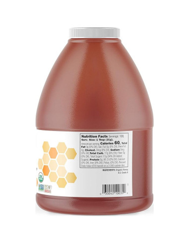 Miel Orgánica GloryBee 100% Pura Ligera y Suave 2.27 kg