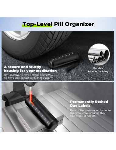 Organizador de Pastillas Zannaki Grande Impermeable 7 Compartimentos
