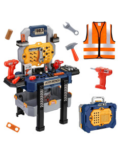 Banco de herramientas de juguete Jovow 79 piezas para niños