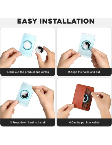 4 Fundas de Tarjeta Ultra Delgadas Natyos para Apple AirTag