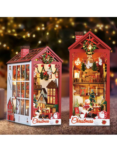 Casa de Muñecas Miniatura Spilay DIY 30x30x23cm Navidad