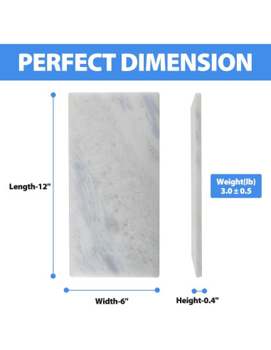 Bandeja de Mármol Natural Koville 30x15 cm para Cocina y Baño