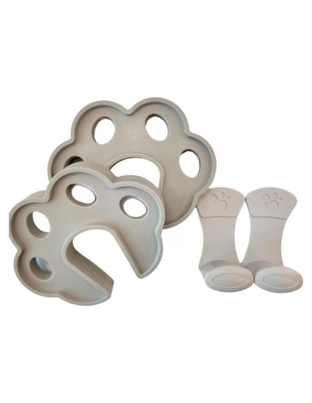 Protector de Puerta Inaya 2 Pack Silicona Gris para Niños Protector de Puerta Inaya 2 Pack Silicona Gris para Niños