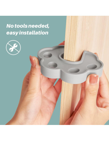 Protector de Puerta Inaya 2 Pack Silicona Gris para Niños