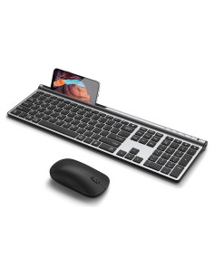 Combo Teclado y Ratón Inalámbrico CHESONA Recargable Negro