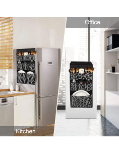 Organizador de Mini Nevera Mayniu 165x32 cm 15 Bolsillos Negro 2