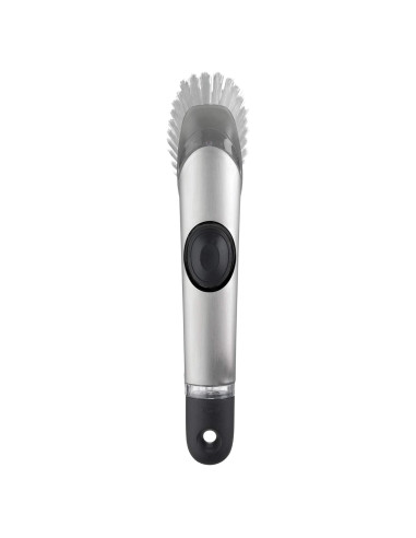 Cepillo de Platos OXO SteeL con Dispensador de Jabón 26.7 cm