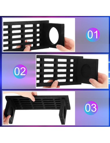 Soporte de Pared para Espadas de Luz CroBlissful Negro - 2 Piezas