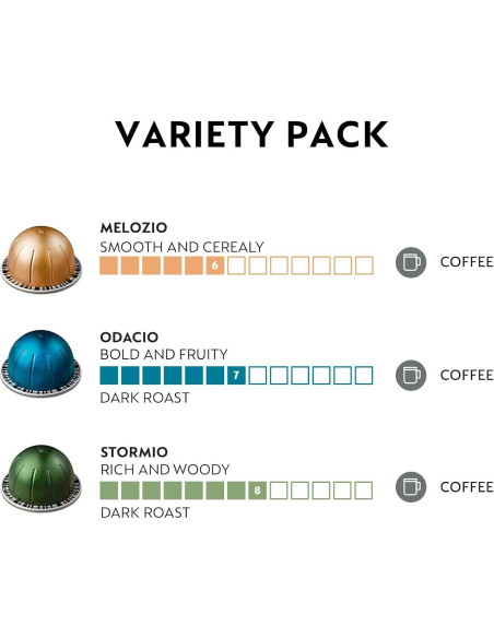 Cápsulas Nespresso Vertuo Paquete Variado 30 Cápsulas Cápsulas Nespresso Vertuo Paquete Variado 30 Cápsulas
