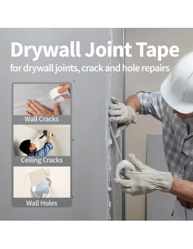 Cinta de Juntas de Drywall Etossan 15.24 cm x 30.48 m Fibra de Vidrio